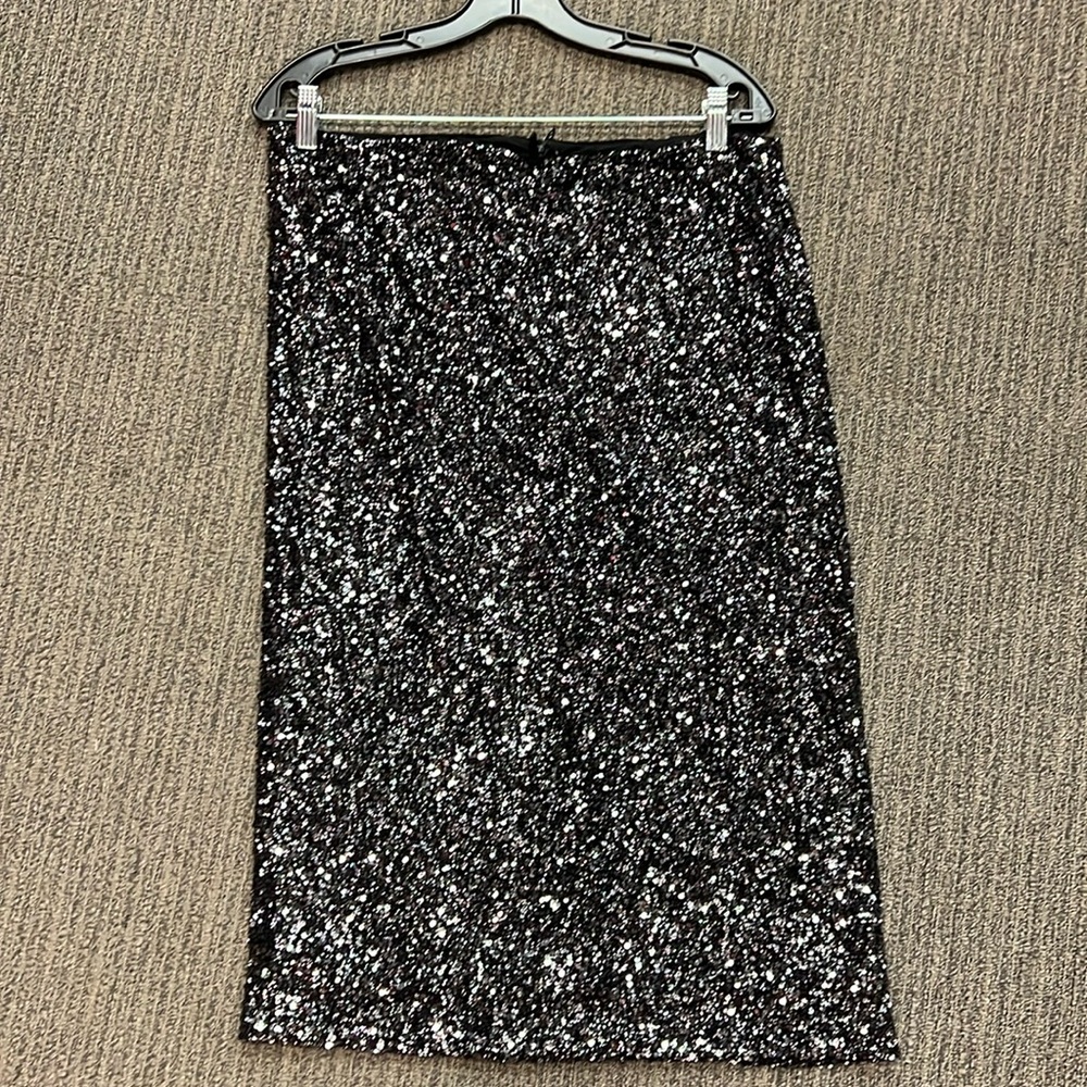 Lafayette 148 black sequin skirt.